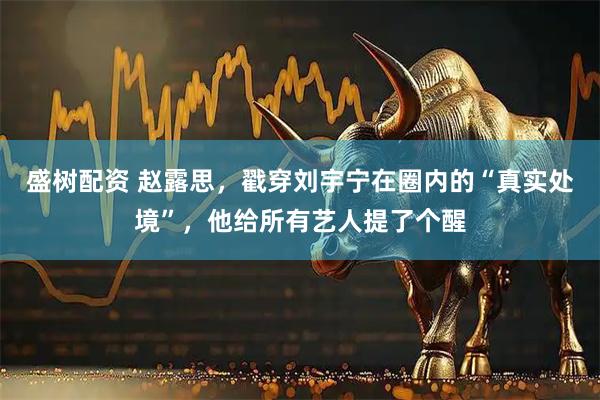 盛树配资 赵露思，戳穿刘宇宁在圈内的“真实处境”，他给所有艺人提了个醒